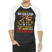 Vietnam Veteran Shirts Proud Husband-in-law Tees Men Boys Gifts 3/4 Sleeve Shirt | Artistshot