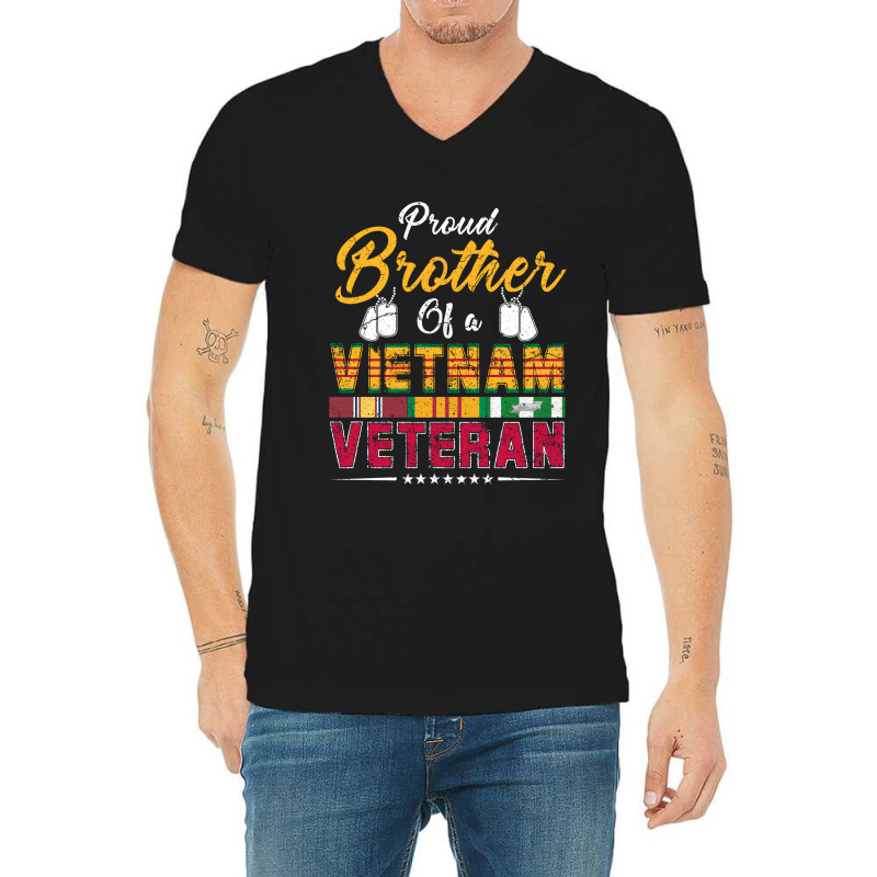 Vietnam Veteran Shirts Proud Brothertees Men Boys Gifts V-neck Tee | Artistshot