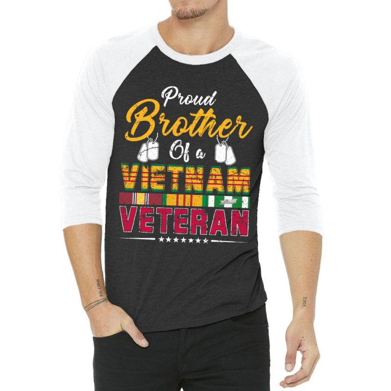 Vietnam Veteran Shirts Proud Brothertees Men Boys Gifts 3/4 Sleeve Shirt | Artistshot