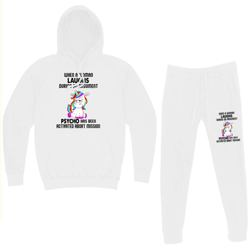 Funny Unicorn When A Woman Laughs During An Argument Hoodie & Jogger set by ShopYes | Artistshot