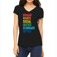 Economic Justice Human Rights Social Justice Freedom T Shirt Women's V-neck T-shirt | Artistshot