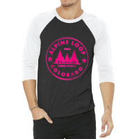 Alpine Loop Colorado Off Road 4x4   Retro Mile High Forest Raglan Base 3/4 Sleeve Shirt | Artistshot