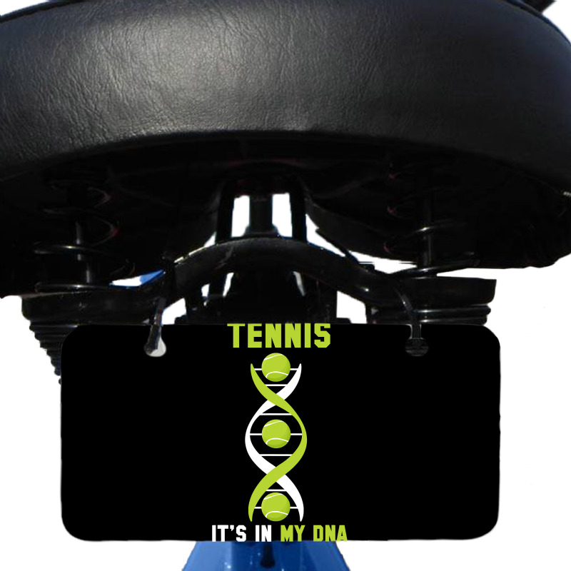 Tennis It's In My Dna Shirt Funny Fingerprint Game Player Bicycle License Plate by HUUY | Artistshot