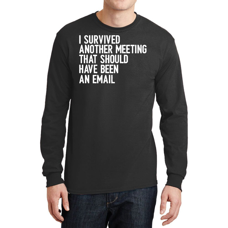 I Survived Another Meeting That Should Have Been An Email 01 Long Sleeve Shirts | Artistshot