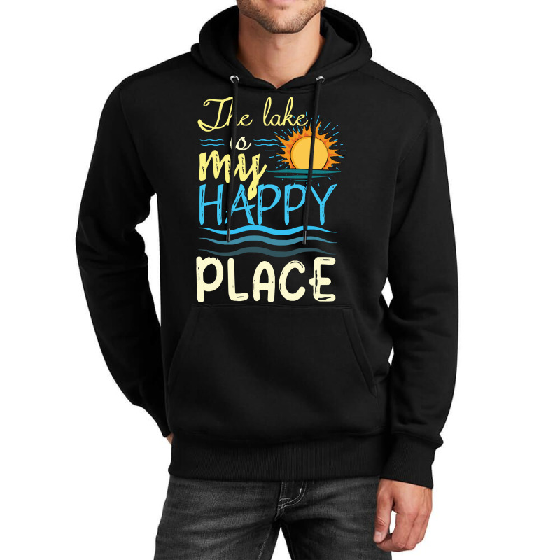 Ocean T  Shirt Lake My Happy Boat Kayak Pontoon Boating Summer T  Shir Unisex Hoodie | Artistshot