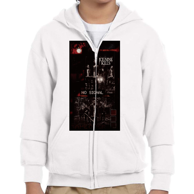 No Signal Metalcore Youth Zipper Hoodie by SamJHatcher | Artistshot