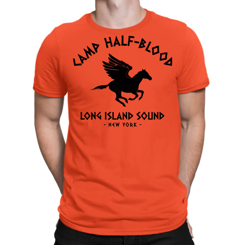 Youth Camp Half-Blood Short Sleeve T-shirt-Red-XL 
