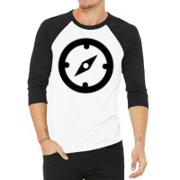 Clock Black 3/4 Sleeve Shirt | Artistshot