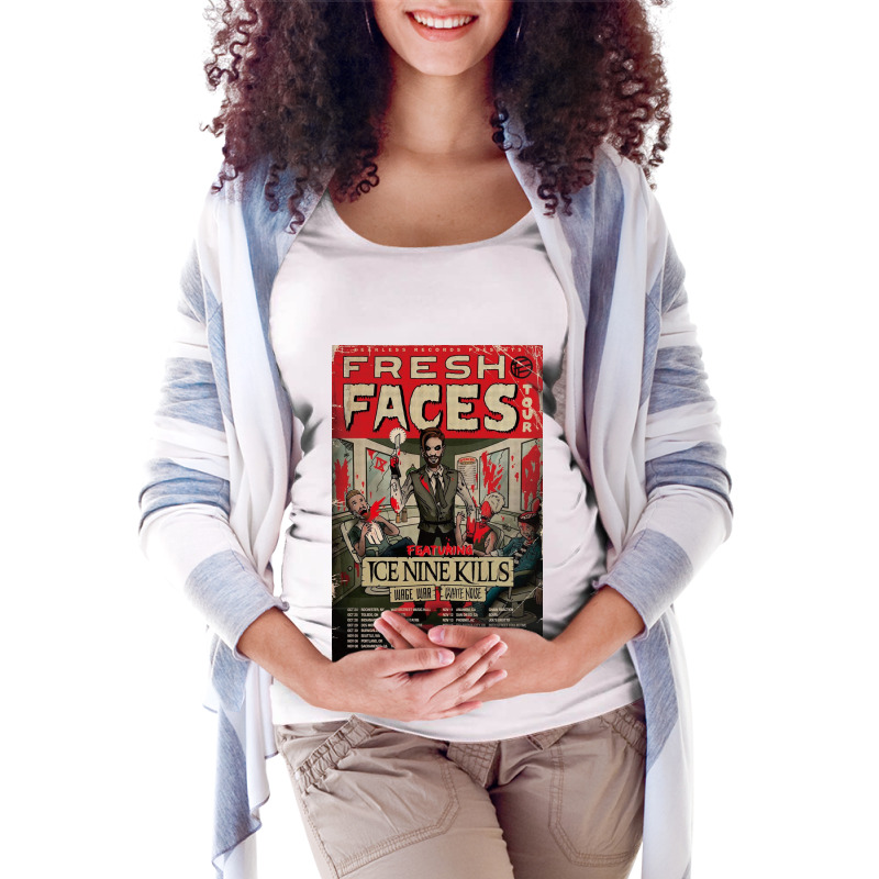 Fresh Faces Maternity Scoop Neck T-shirt by HenryCLee | Artistshot