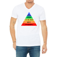 Maslow's Hierarchy Of Needs   Clinical Psychology, Psych T Shirt V-neck Tee | Artistshot