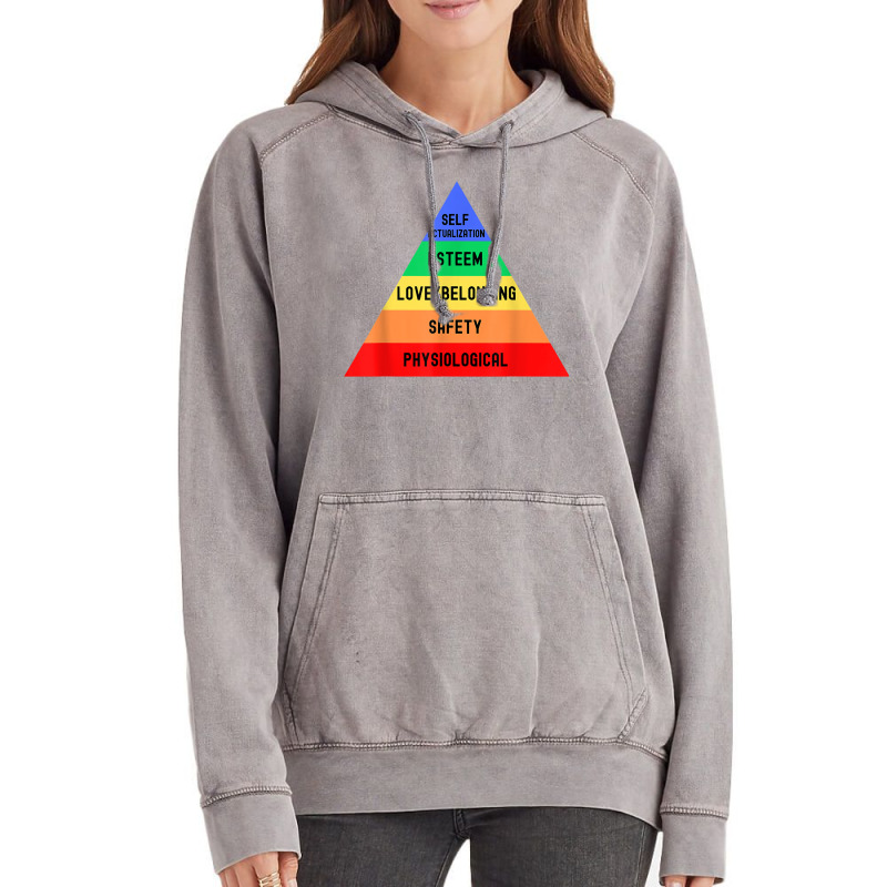 Maslow's Hierarchy Of Needs   Clinical Psychology, Psych T Shirt Vintage Hoodie | Artistshot