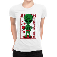 Alien Invasion Ladies Fitted T-shirt | Artistshot