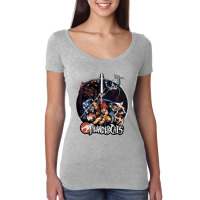 Thundercats Group Shot Vintage Circle T Shirt Women's Triblend Scoop T-shirt | Artistshot