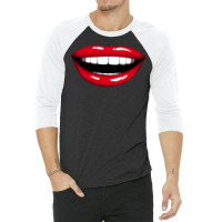 Lips Red 3/4 Sleeve Shirt | Artistshot