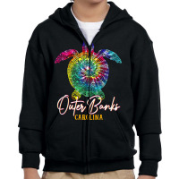 Outer Banks Tie Dye Sea Turtle Carolina Family Vacation Tank Top Youth Zipper Hoodie | Artistshot