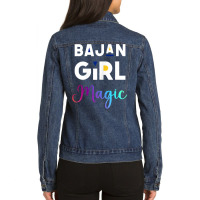 Bajan Girl Magic Shirt Barbados Black Pride Barbadian T Shirt Ladies Denim Jacket | Artistshot