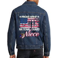 Proud Army National Guard Niece - U.s. Military Gift Men Denim Jacket | Artistshot