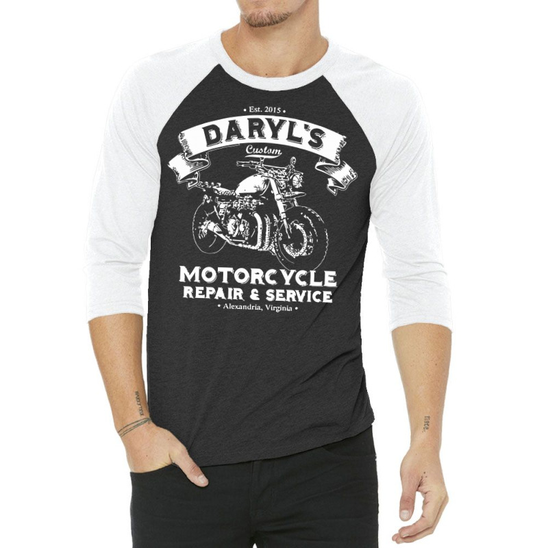 Daryl's Custom Motorcycle Repair & Service 3/4 Sleeve Shirt | Artistshot