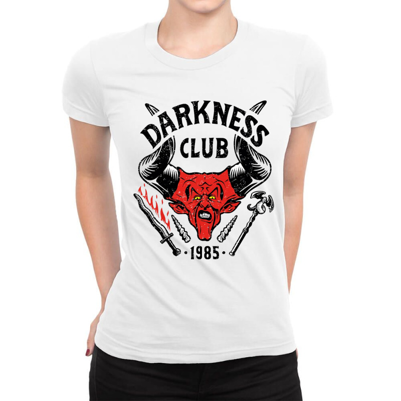 Darkness Club Distress Ladies Fitted T-Shirt by kakashop | Artistshot