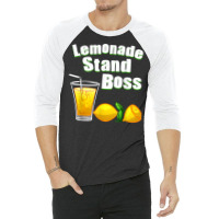 Funny Lemonade Art For Kids Boys Girls Stand Boss Lemonade T Shirt 3/4 Sleeve Shirt | Artistshot