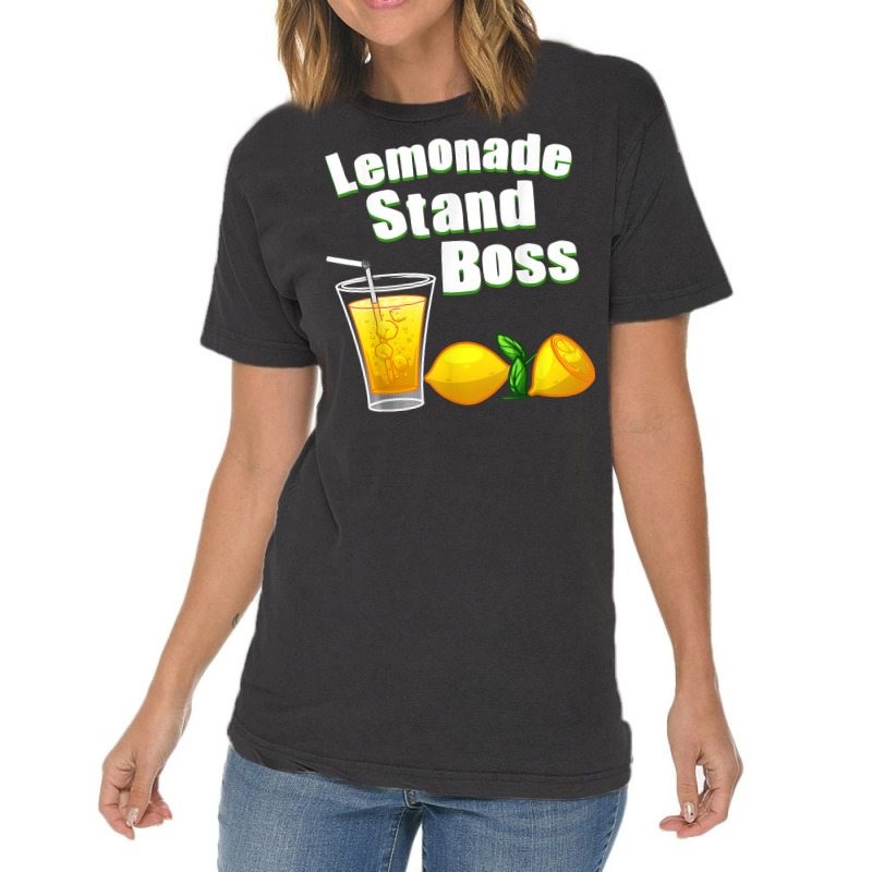 Funny Lemonade Art For Kids Boys Girls Stand Boss Lemonade T Shirt Vintage T-Shirt by norhannuchols | Artistshot