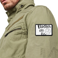 Blocker Aka Life Saver Funny Volleyball T Shirt Defense [converted] Co Rectangle Patch | Artistshot