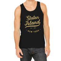 Claassic Retro Vintage Staten Island Woodgrain Nyc Usa Casual Tank Top | Artistshot