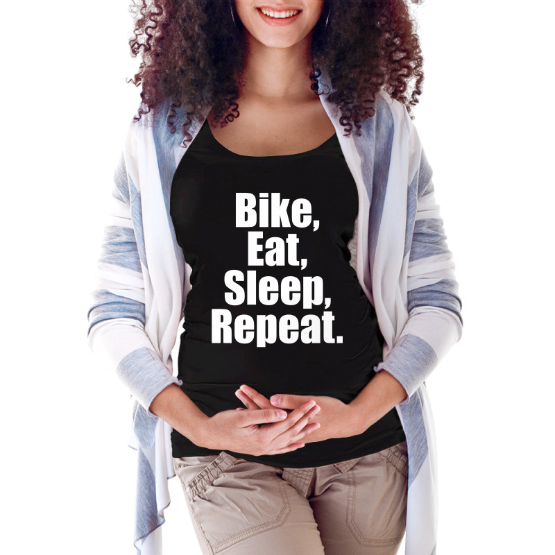 Bike Eat Sleep Repeat Maternity Scoop Neck T-shirt by tshiart | Artistshot