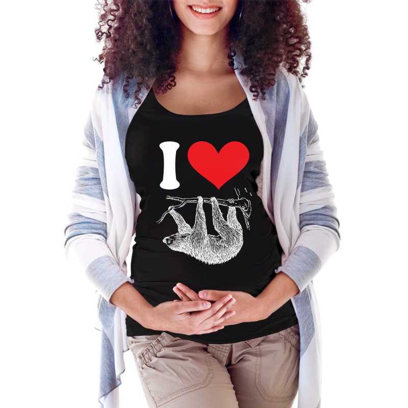 I Heart Sloth Maternity Scoop Neck T-shirt by tshiart | Artistshot