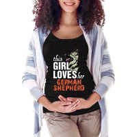 This Girl Loves Her German Shepherd Maternity Scoop Neck T-shirt | Artistshot