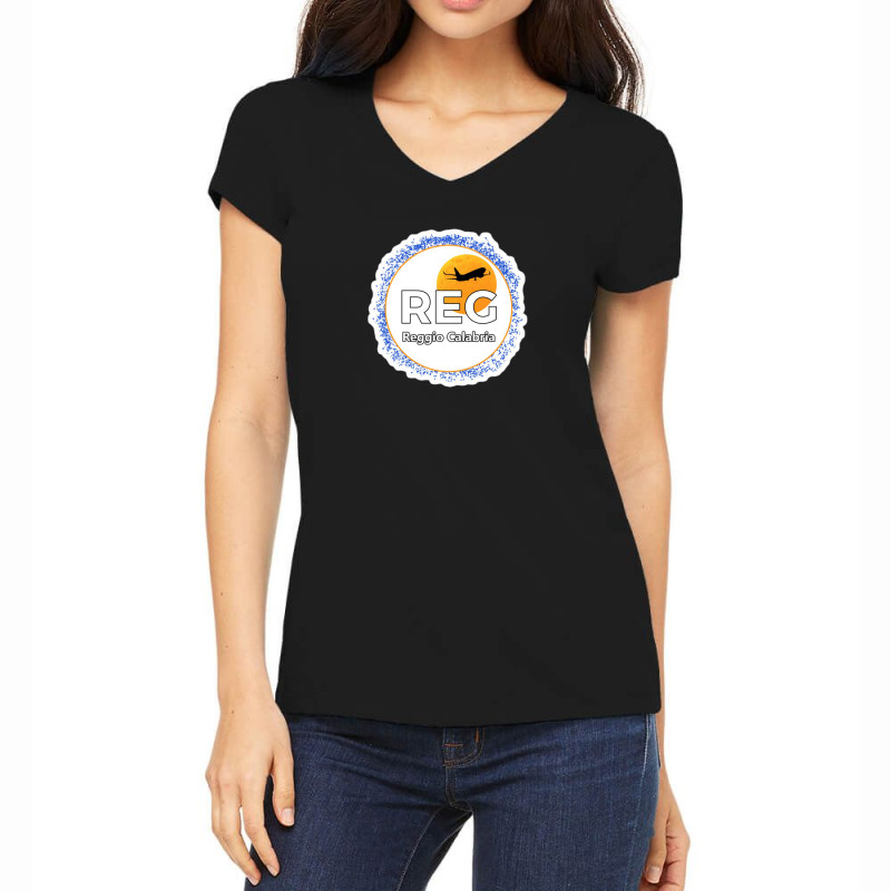 Amsterdam Airport Ams 96869771 Women's V-Neck T-Shirt by didi22 | Artistshot