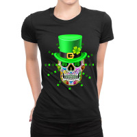 Skull Irish Sugar Skulls Paddys St Patricks Day Calavera Mexican 708 Ladies Fitted T-shirt | Artistshot