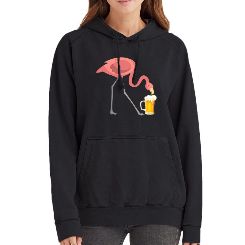 Flamingo Drinking Beer T-shirt Bird Lover Alcohol Party Tee Vintage Hoodie by LisaSnyder | Artistshot