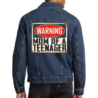 Mom Of A Teenager 13th Birthday Matching Official Teenager T Shirt Men Denim Jacket | Artistshot