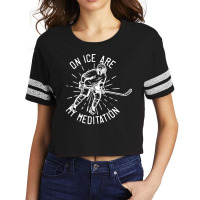 On Ice Are My Meditation Hockey Scorecard Crop Tee | Artistshot