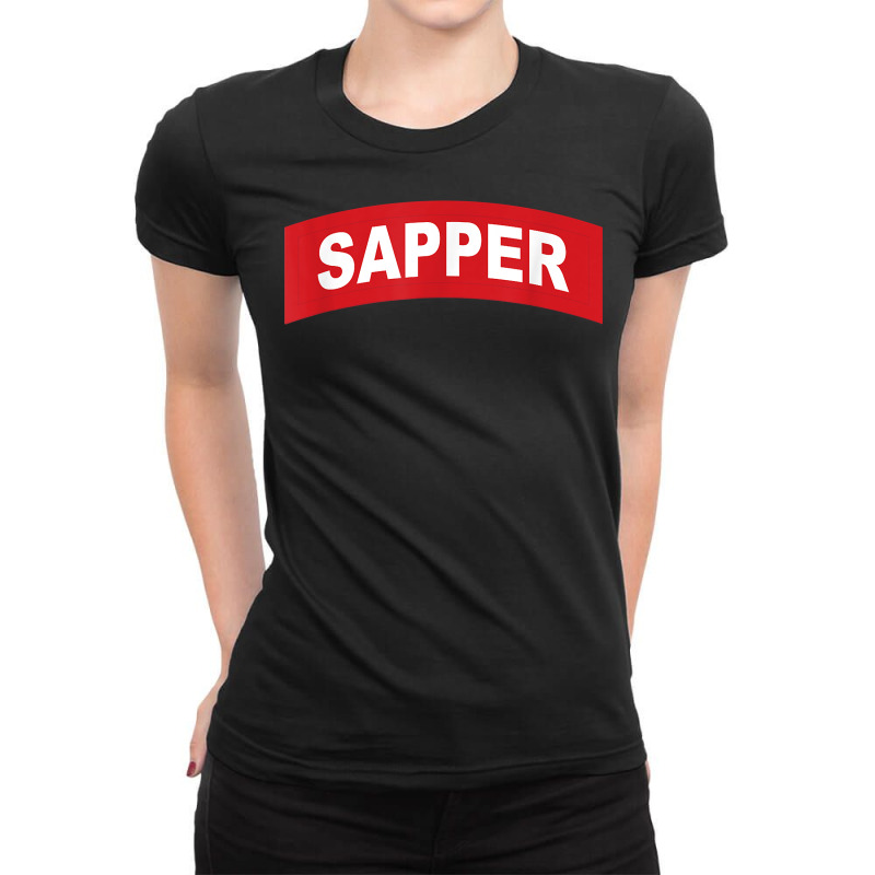 Army Sapper Tab Combat Engineer T Shirt   20430 Ladies Fitted T-Shirt by copedoire | Artistshot