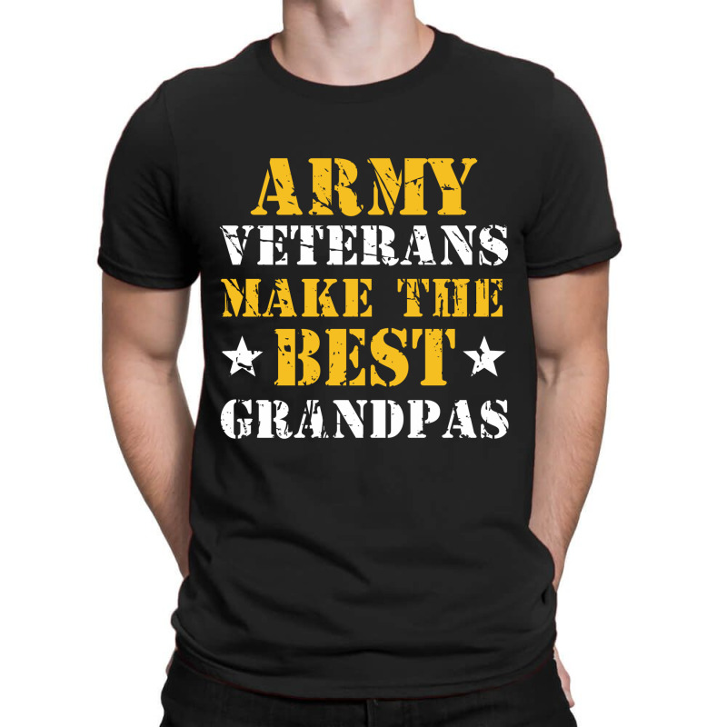 Us Army Veterans Make The Best Grandpas Faded Grunge T-shirt | Artistshot