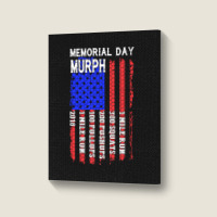 Memorial Day Murph Patriotic Flag 2019 Wod Challenge Portrait Canvas Print | Artistshot