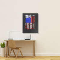 Memorial Day Murph Patriotic Flag 2019 Wod Challenge Portrait Canvas Print | Artistshot