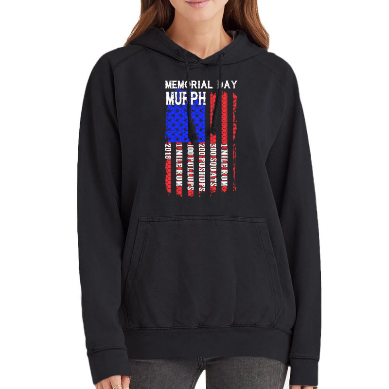 Memorial Day Murph Patriotic Flag 2019 Wod Challenge Vintage Hoodie | Artistshot