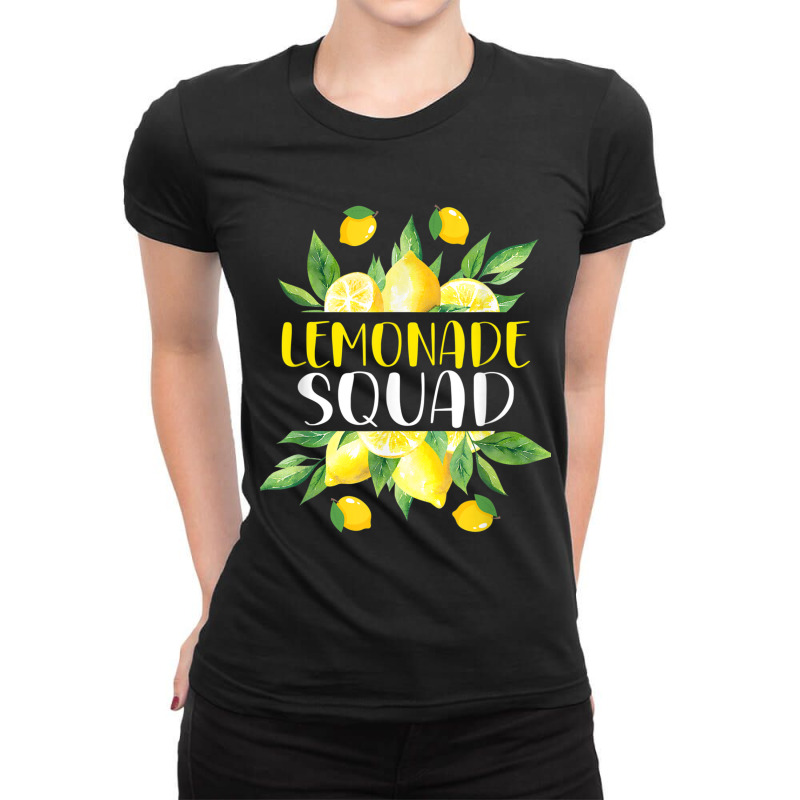 Summer Lemonade Squad Summer Funny Lemon Fruit Lovers Ladies Fitted T-Shirt by criticizematter | Artistshot