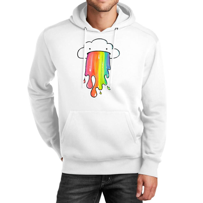 Cloud Overlay Rainbow Unisex Hoodie by dikokazei | Artistshot