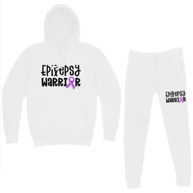 Epilepsy Warrior Shirt Kids Purple Ribbon Awareness Women Hoodie & Jogger Set | Artistshot