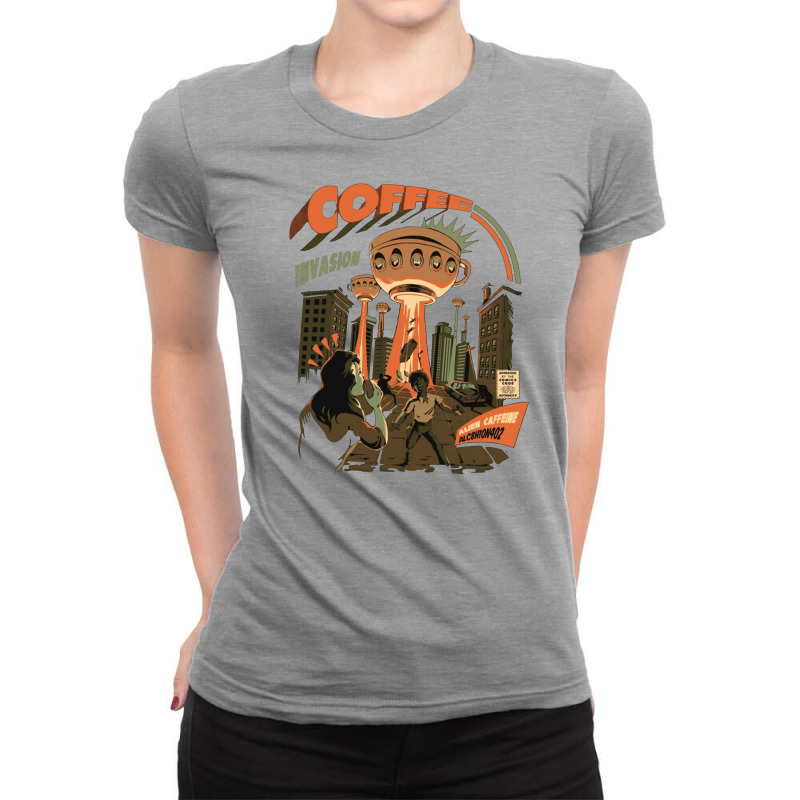 Coffee Invasion Ladies Fitted T-Shirt by kratsn | Artistshot