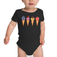 Assorted Ice Cream Cones T  Shirt Assorted Ice Cream Cones Set   Blueb Baby Bodysuit | Artistshot