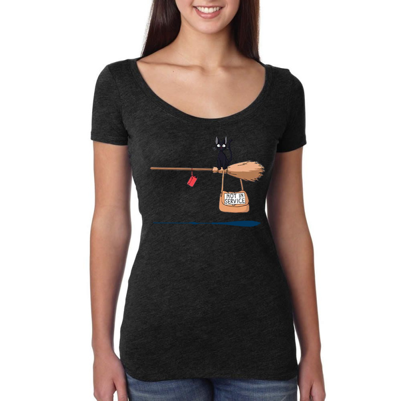 Studio Delivery Service Jiji Black Cat Anime 1 Sweatshirt Women's Triblend Scoop T-shirt by webberoliveria | Artistshot