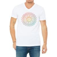 Mandala Geometry Sacred Fractal Art Yoga Mantra Good Vibe T Shirt V-neck Tee | Artistshot