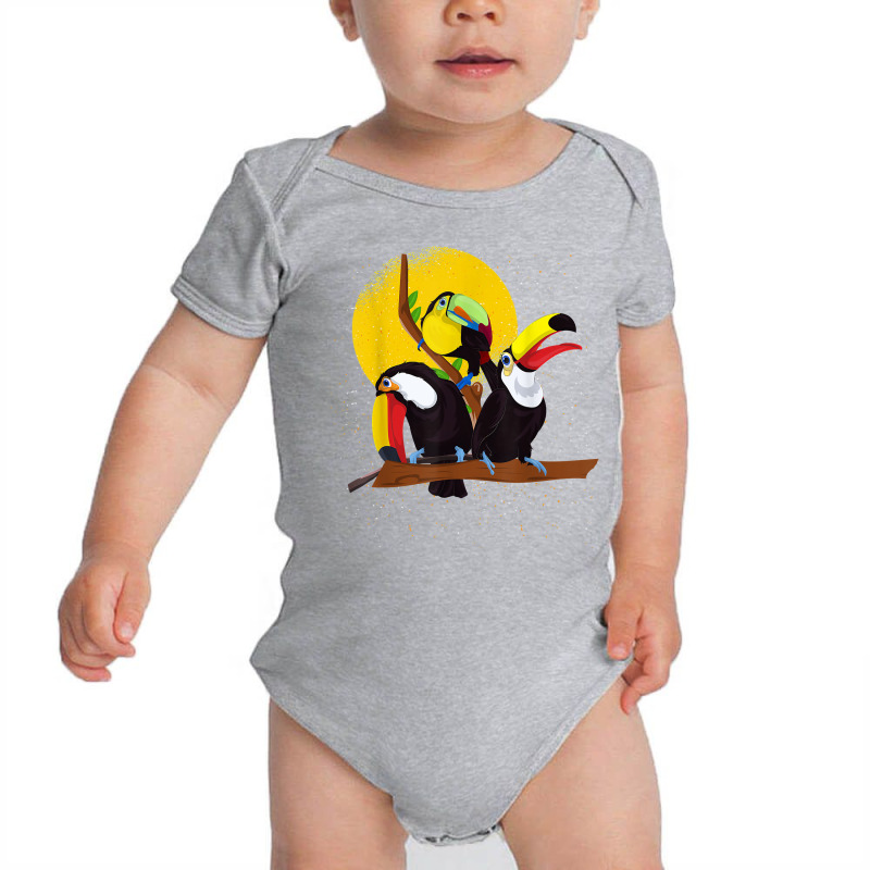 Rainforest Bird Tropical Animal Lover Exotic Toucan T Shirt Baby Bodysuit by lelalucin | Artistshot