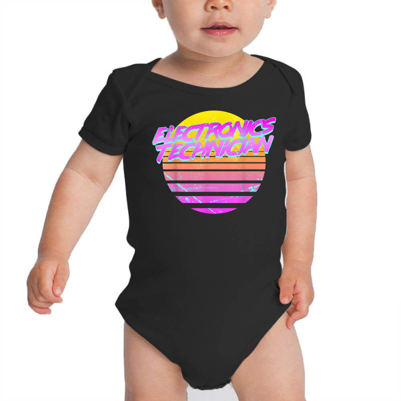 Vintage Retro Electronics Technician T Shirt Baby Bodysuit by webberoliveria | Artistshot