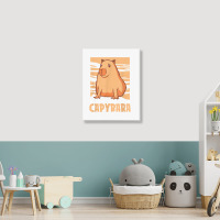 Capybara South American Rodent   Respect The Capybara T Shirt Portrait Canvas Print | Artistshot